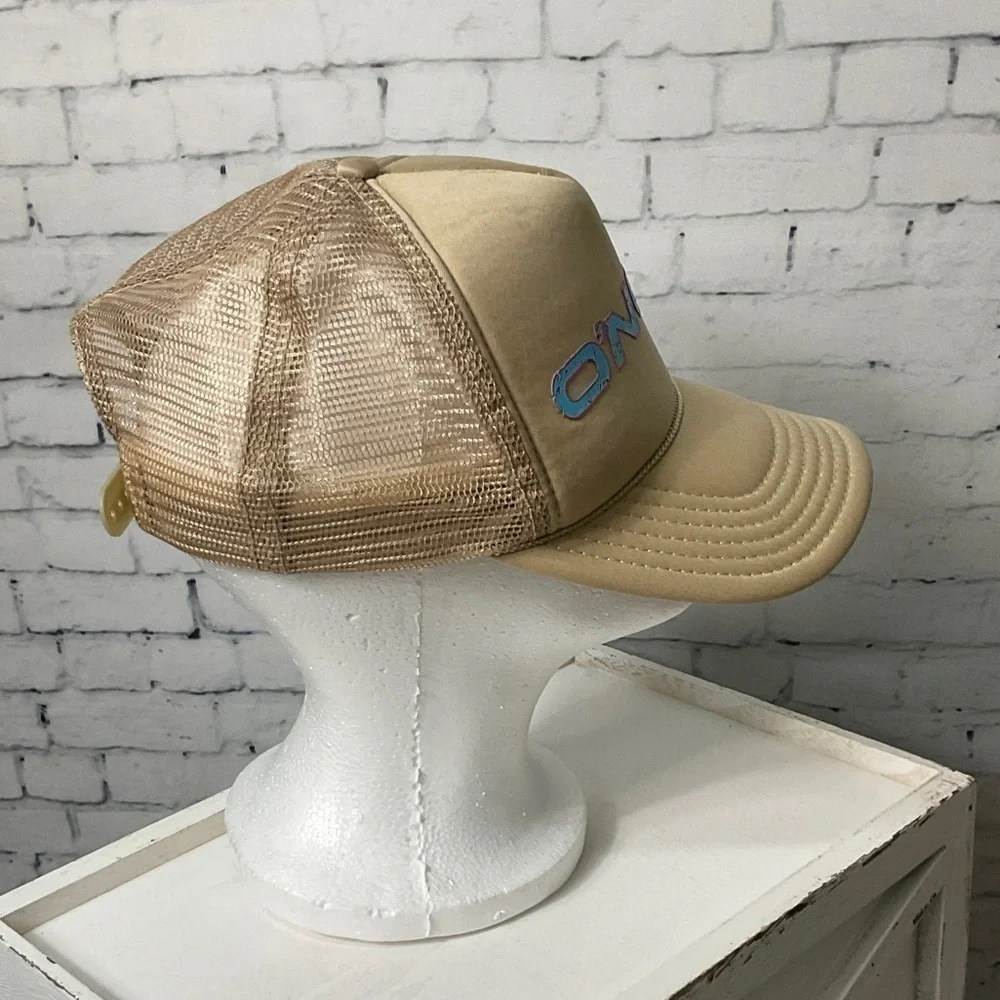 O Neill Beige Surf Wear Board Surfing Trucker Snapback Baseball Cap Hat